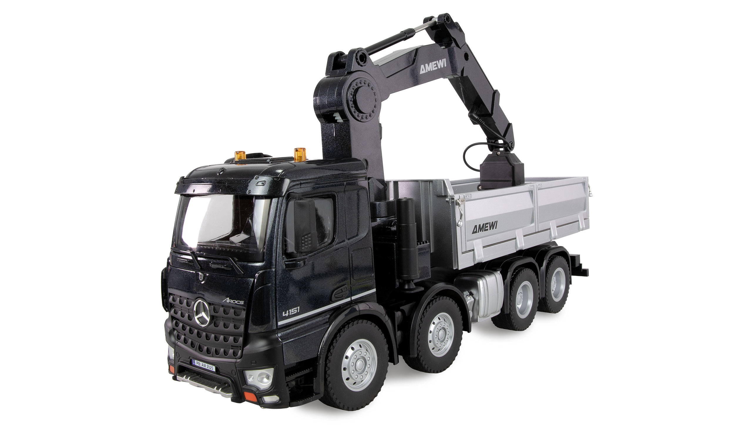 Mercedes-Benz Arocs Crane Truck with Tipper 8x4/4 4WD 1/18 RTR