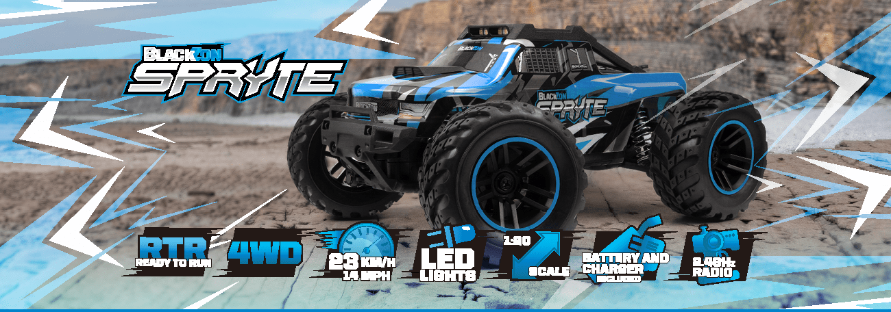 BLACKZON SPRYTE MT 1/20 4WD ELECTRIC MONSTER TRUCK BLUE 540301