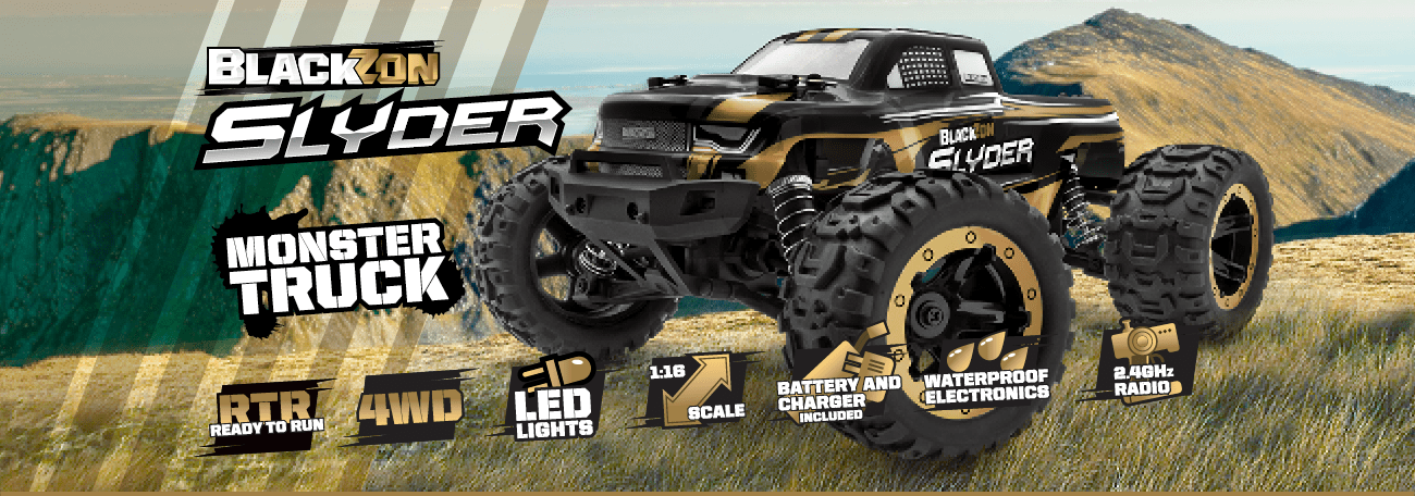 BLACKZON SLYDER MT 1/16 4WD ELECTRIC MONSTER TRUCK GOLD 540101