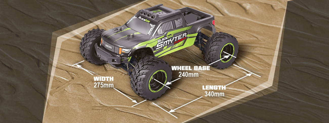 BLACKZON SMYTER MT TURBO 1/12 4WD 3D BRUSHLESS GREEN 540251